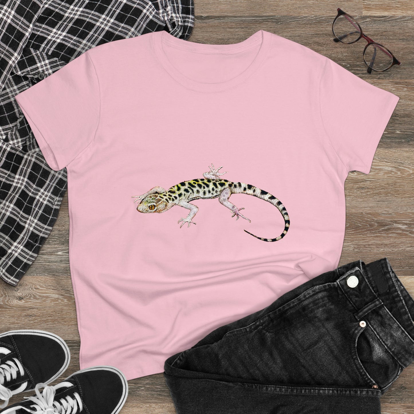 Colorful Lizard 🦎 Women Cotton T-Shirt